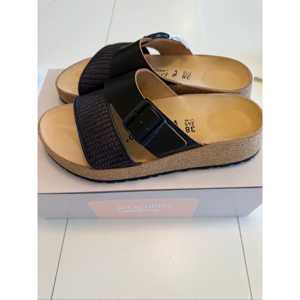 NEW Papillio by Birkenstock Almina French Piping Sandal in Black NIB Boho-Chic - Picture 9 of 11